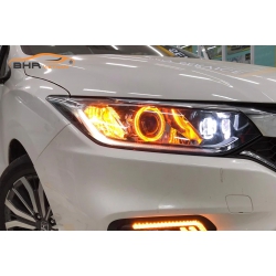 Độ đèn Hyundai Accent Aozoom Led LEO Light + Laser Jaguar